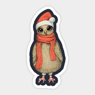 Christmas Owl Sticker